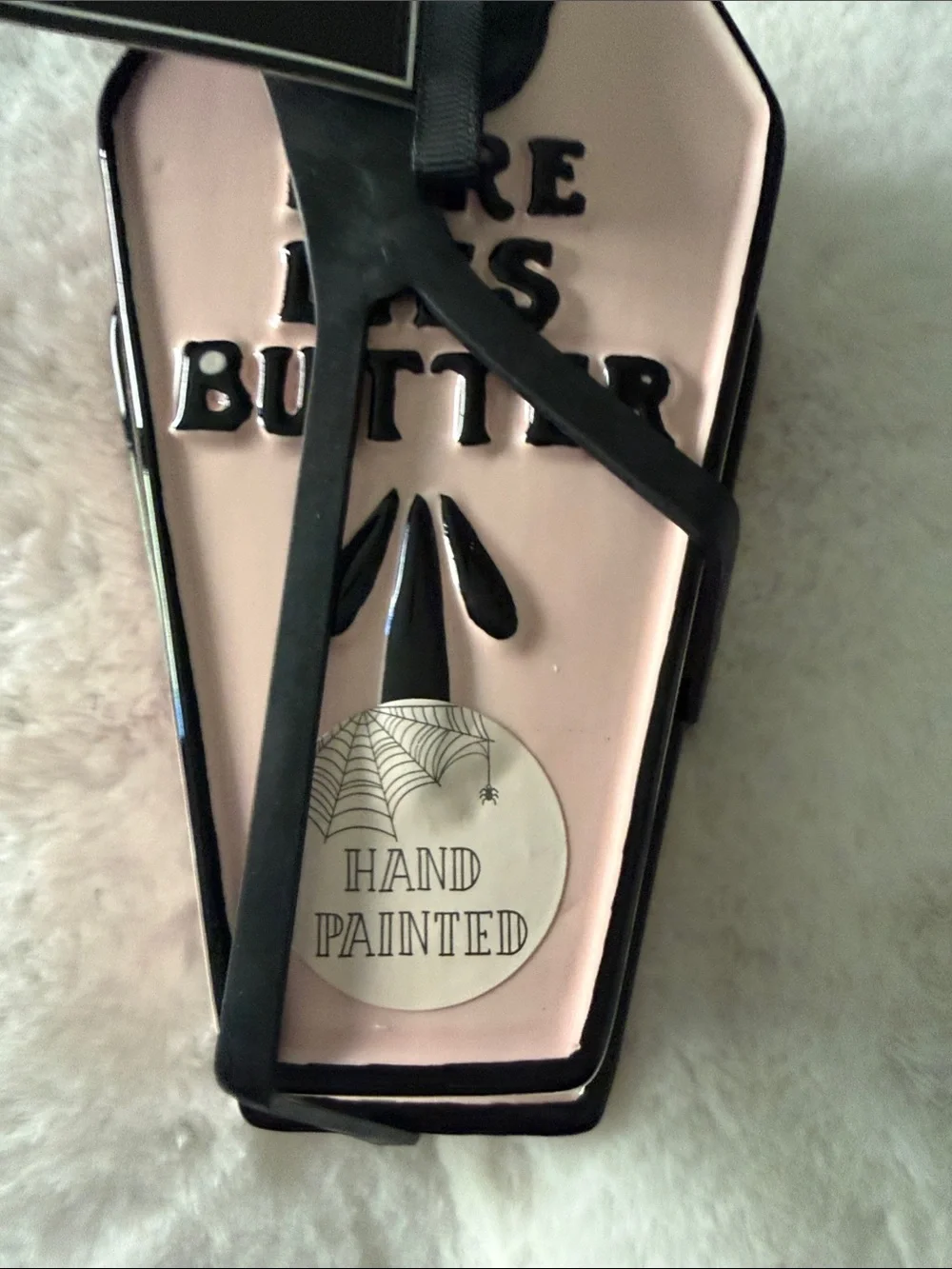 💀☠️Halloween nwt ceramic pink skull  butter dish💀☠️